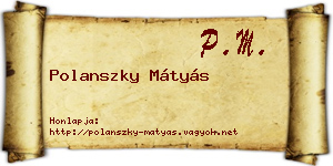 Polanszky Mátyás névjegykártya
